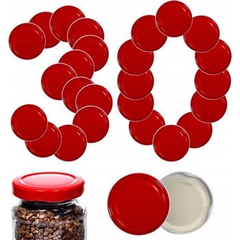 Sklenice Šroubovací Víčka na sklenice, víčko víka, víčko 66 mm, 30 ks, VZOR R