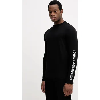 Pánské tričko Tričko s dlouhým rukávem Karl Lagerfeld 554235.755400 černá 99X, vel. S