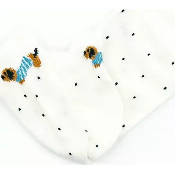 Dámské ponožky Dámské ponožky s psím motivem – roztomilý design - bílá