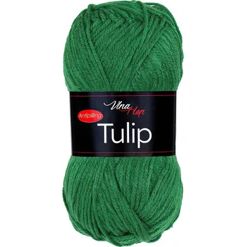 Pletací / háčkovací příze Vlna-Hep TULIP 41232 zelená, jednobarevná, antipillingová, 100g/170m