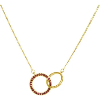 Náhrdelník Český granát pozlacený náhrdelník stříbrný 170984Z