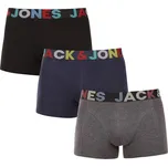 3PACK pánské boxerky Jack and Jones vícebarevné (12243393)
