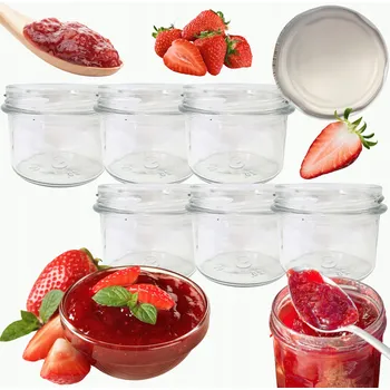 Sklenice Sklenice 235 ml džemy džemy koření dezerty 6 x 82 mm