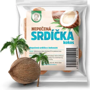 Jihočeská svačinka Ovocná RAW srdíčka kokos 50g