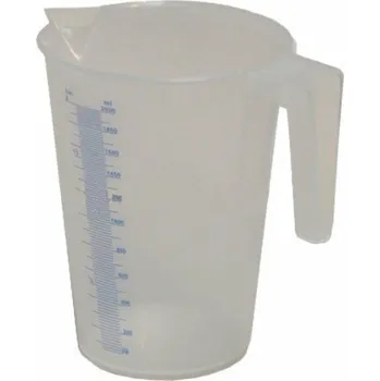 Průhledná polypropylénová odměrná nádobka 5 l