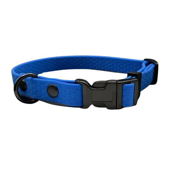postroj pro malé zvíře Obojek KLIK z HEXA materiálu - šíře 16mm Barva: Tmavě modrá, Velikost: XS