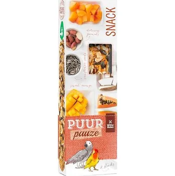 Pro ptáka Puur Pauze Snack tyčinka pro papoušky kokos a papája 140 g (2 ks)