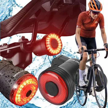 Cyklosvítilna SILNÁ ZADNÍ SVĚTLO NA KOLO INTELIGENTNÍ SNÍMAČ BRZDĚNÍ SOUMRAKU PARKOVACÍ SVĚTLO