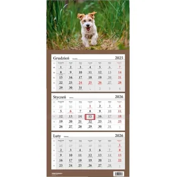 Kalendář Kalendář 2026 třídílný Pes teriér HELMA