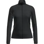 dámská mikina s kapucí se zipem a dlouhým rukávem ICEBREAKER Wom Mer 300 RealFleece Desc LS Zip BLACK - L
