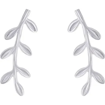 Náušnice Stříbrné náušnice ear climber Orchid