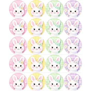 Jedlá dekorace na dort Jedlý papír k vystříhnutí na muffiny velikonoční zajíček A4 - Pictu Hap