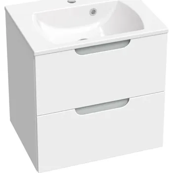 RAVAK Nábytkový set Ravak SD Classic II, skříňka 60 pod umyvadlo bílá/šedá, umyvadlo Classic Slim 60 nábytkové bílé X000001477;XJX01160004