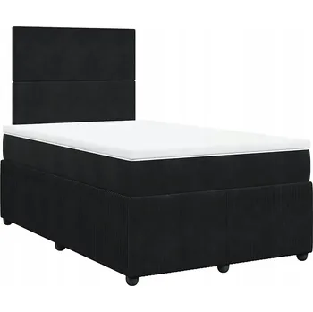 Postel Čalouněná jednolůžková postel VidaXL 120x190 cm, černá