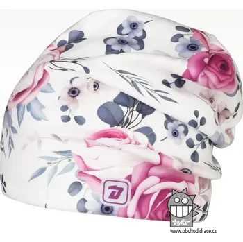 Čepice Flísová čepice Dráče Yetti - vzor 19 - bílá - růže