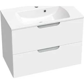 Koupelnový nábytek RAVAK Nábytkový set Ravak SD Classic II, skříňka 80 pod umyvadlo bílá/šedá, umyvadlo Classic Slim 80 nábytkové bílé X000001481;XJX01180001