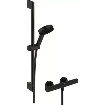Sprchový set Hansgrohe Pulsify Select S - Sprchový set s termostatem, 3 proudy, EcoSmart, matná černá 24262670
