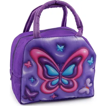 Termotaška skládací svačinová 21x18 cm Varianta: 2 fialová motýl, Balení: 1 ks