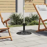 Stojan na slunečník černý 48 x 48 x 33 cm litina317749