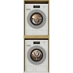 Koupelnová skříňka na pračku a sušičku, sloupek, regál Pola Twin, dub artisan