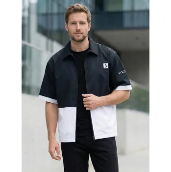 Pánská košile Pánská košile premium ALTISPORT VOJ/ALM051KOS01 ČERNOBÍLÁ XXL