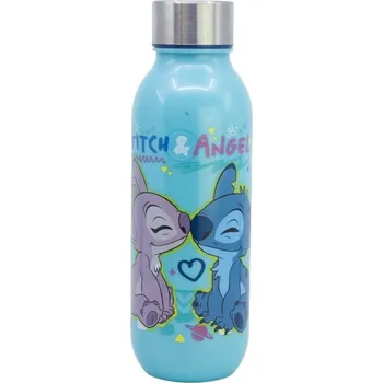 STOR Dětská plastová láhev Lilo & Stitch 640 ml – šroubovací uzávěr, BPA free, 75072