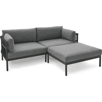 Pohovka 722805 - Tchibo - Pohodlná zahradní pohovka se samostatnou podnožkou - barva: šedá