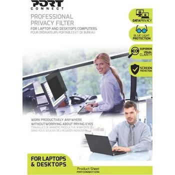 Privátní filtr PORT CONNECT PRIVACY FILTER 2D - 16'', 16/10, černý