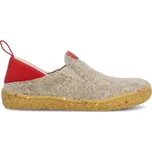 Dětské Barefoot Přezůvky GROUNDIES® Uppsala Béžovo Červené