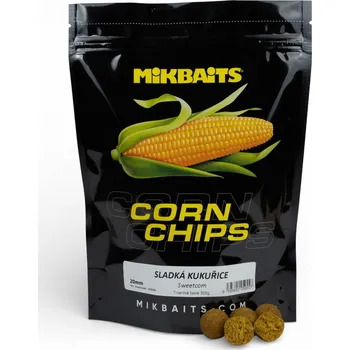 Nástraha Mikbaits Corn Chips boilie 300g - Sladká kukuřice 24mm