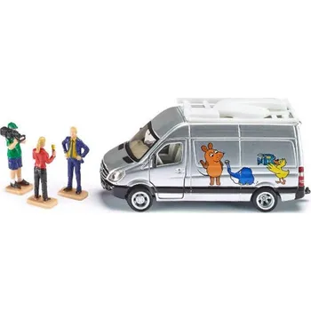 auto na autodráhu Kovový model Siku Super - velký přenosový vůz s televizním štábem 1:50