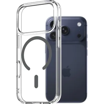 Pouzdro na mobilní telefon AlzaGuard Crystal Clear TPU Case Compatible with Magsafe pro iPhone 17 Pro - šedý