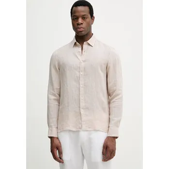 Pánská košile Michael Kors košile pánská lněná CF5409I4YT béžová 80X, vel. XXL