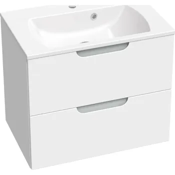 Koupelnový nábytek RAVAK Nábytkový set Ravak SD Classic II, skříňka 70 pod umyvadlo bílá/šedá, umyvadlo Classic Slim 70 nábytkové bílé X000001479;XJX01170001