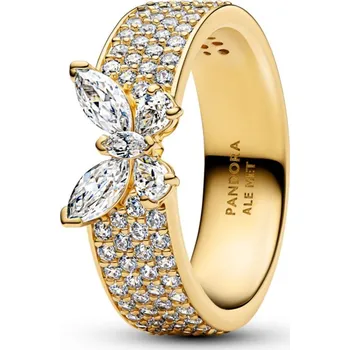 Prsten PANDORA Výrazný prsten Třpytivý motýl 56