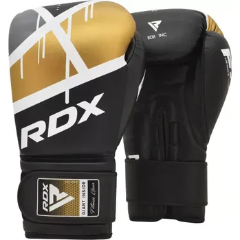 Boxerské rukavice boxerské rukavice RDX F7 ego, černo zlaté