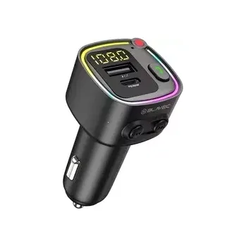 FM transmitter Transmitér FM Bluetooth Blavec (TR-02), 1x USB, 1x Typ C, 30W, barva černá