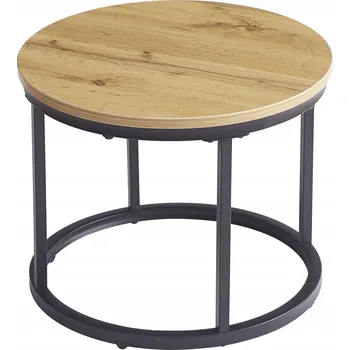 Konferenční stolek Konferenční stolek AGTRADE kulatý 50 x 50 x 47 cm dub