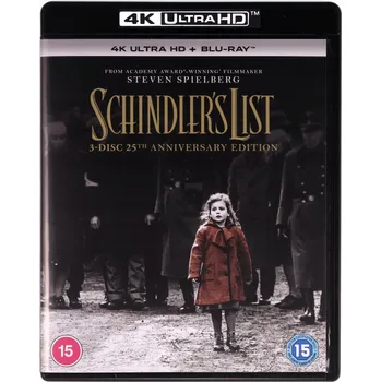 Blu-ray film Lista Schindlera Blu-ray 4K disk
