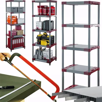 Dílenský regál Plastový skladový regál MODO24 180 x 70 x 46 cm, nosnost až 160 kg na polici