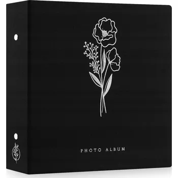 Fotoalbum s kapsami, černý len, na 1000 fotografií