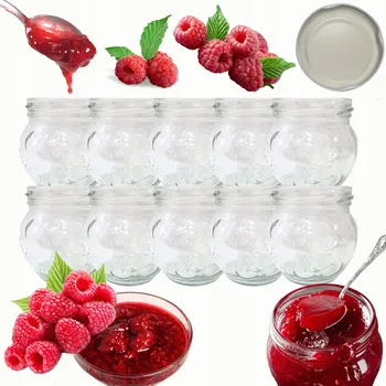 Sklenice Sklenice 215ml na džemy, džemy , koření, dezerty 10x 66mm PZH