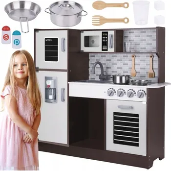 Dřevěná hračka TOOKY TOY Dřevěná Kuchyňka Moderní s Příslušenstvím