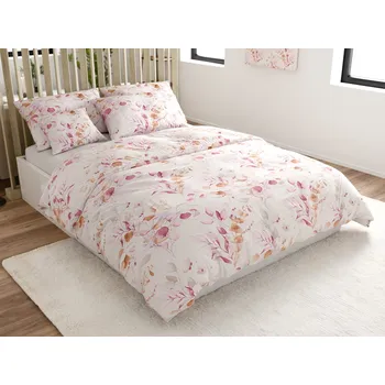 Povlečení Povlečení z mikrovlákna FLORANY bílé Rozměr povlečení: 70 x 90 cm | 140 x 200 cm