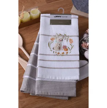 Utěrka Vaflové utěrky - Motiv velikonoční zajíček