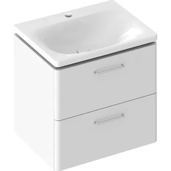 Koupelnový nábytek RAVAK Nábytkový set Ravak SD Balance II, skříňka 50 pod umyvadlo bílá, madla chrom, umyvadlo Balance 50 nábytkové bílé X000001813;XJX01250000;X000001822