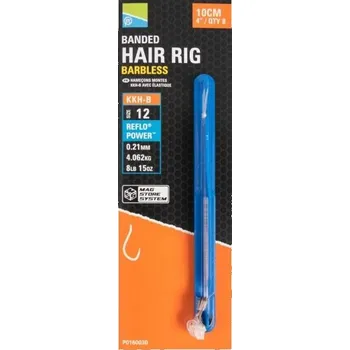 Rybářský háček 8ks - Hotové Návazce Preston KKH-B Banded Hair Rigs 10cm Velikost 16