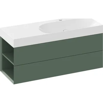 RAVAK Nábytkový set Ravak Lite, skříňka 120 pod umyvadlo grey green, levá, umyvadlo Lite 120 nábytkové bílé X000001882;XJXL1212000