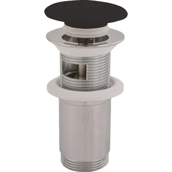 Sifon Slezák rav Výpusť umyvadlová CLICK-CLACK 5/4 s keramickou zátkou, Černá - matná MD0485CMAT, RAV Slezák