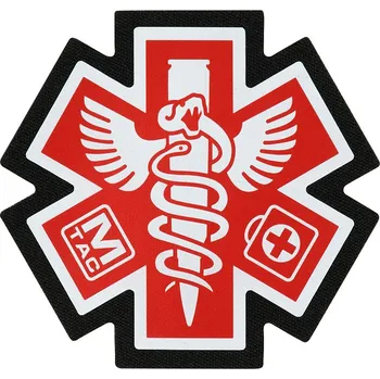 Nášivka Nášivka M-Tac Paramedic 3D - červená-bílá